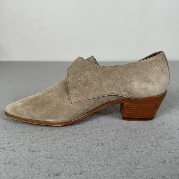 Frye Ellen Buckle Monk Shoe Low Heel 7 Bootie Womens 7M 3478009-ASH Brown - Picture 2 of 16